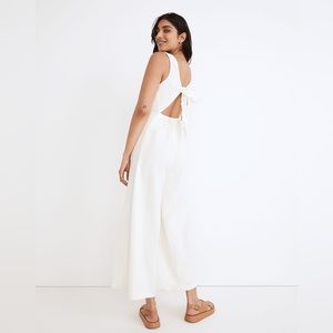 Madewell lightestspun tie back cover up jumpsuit